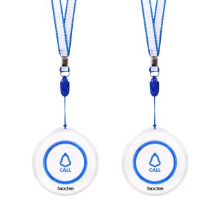 taoctee 家庭用介護呼び出しベル 高齢者 軽量ポータブルコールボタン 家庭用 sos 呼び出しボタンは防水シリコン保護カバーあり 緊急ボタン 高齢者 妊婦 子供 病患 障碍者 送信機2台